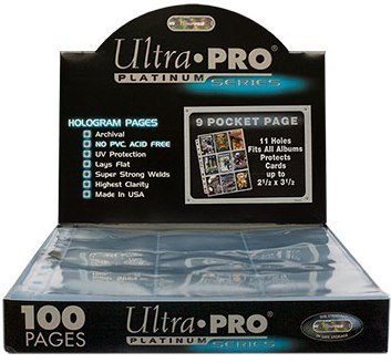 100 Ultra Pro PLATINUM 9 Pocket Pages