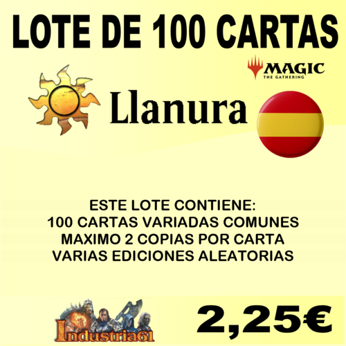 100 CARTAS COMUNES DE MAGIC - BLANCO en CASTELLANO