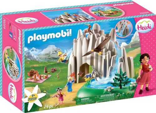 Playmobil 70254 - Lago con Heidi, Pedro y Clara, Incluye Bomba de Agua