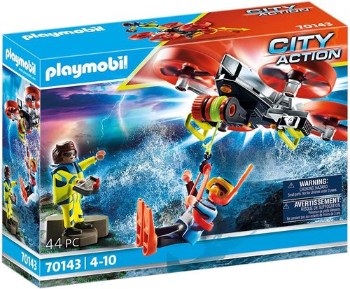 Playmobil 70143 - City Action - Rescate Marítimo: Buzo con Dron de Rescate