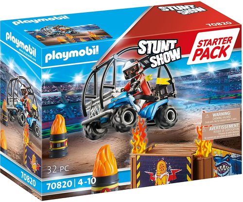 Playmobil 70820 - Stuntshow - Starter Pack Stuntshow Quad con Rampa de Fuego