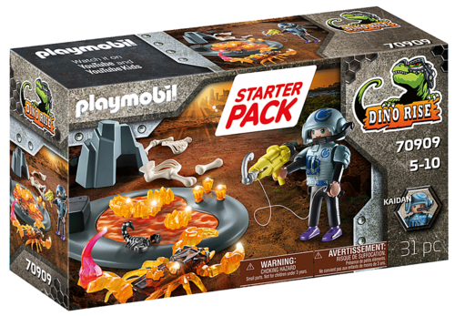 Playmobil 70909 - Dino Rise - Starter Pack Lucha contra el Escorpión de Fuego