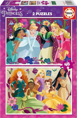 Educa 19675 - Juegos de Mesa - Puzzles: 2×48 Disney Princess