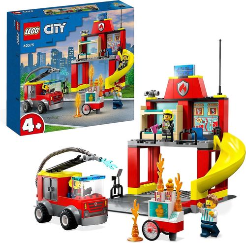 Lego 60375 - City - Parque de Bomberos y Camión de Bomberos