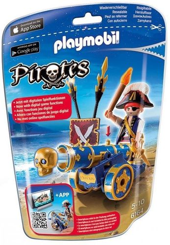 Playmobil 6164 - Cañón Interactivo Azul Con Pirata