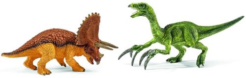 Tricerátops y therizinosaurus, pequeño - Schleich 42217