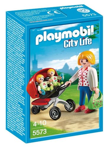 Playmobil 5573 Guardería - Mamá con carrito de gemelos
