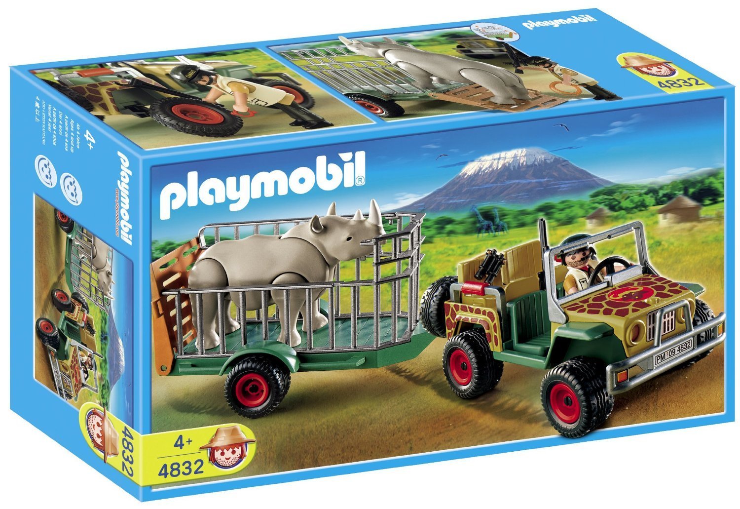 lápiz brillo Cordero Playmobil 4832 - Vehiculo Ranger con Rinoceronte - INDUSTRIA 61