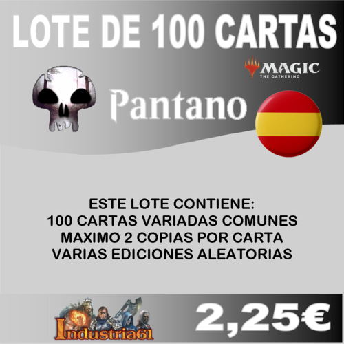 100 CARTAS COMUNES DE MAGIC - NEGRO en CASTELLANO