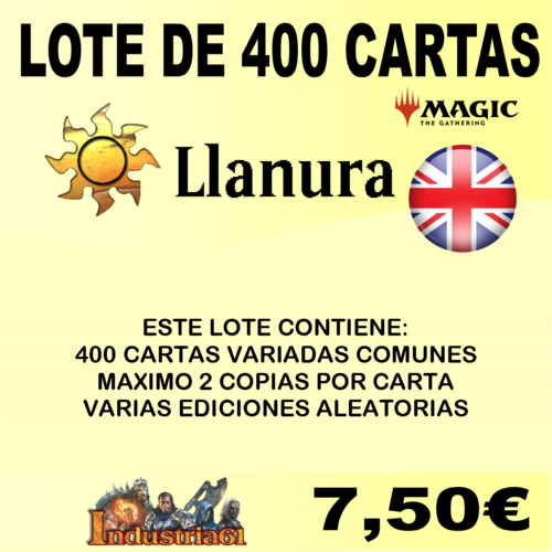 400 CARTAS COMUNES DE MAGIC - BLANCO en INGLÉS
