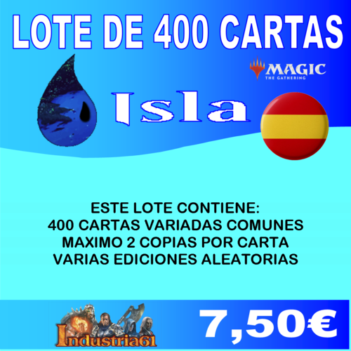 400 CARTAS COMUNES DE MAGIC - AZUL en CASTELLANO