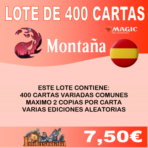 400 CARTAS COMUNES DE MAGIC - ROJAS en CASTELLANO