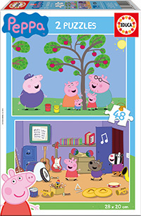 Educa - Puzzle: 2x48 Peppa Pig