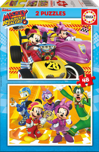Educa - Puzzle 2x48: Mickey y los Superpilotos