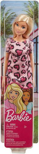 Barbie Chic GHW45 - Muñeca Rubia con Vestido Rosado
