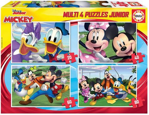 Educa - Multi 4 Puzzles Junior: Mickey y sus amigos