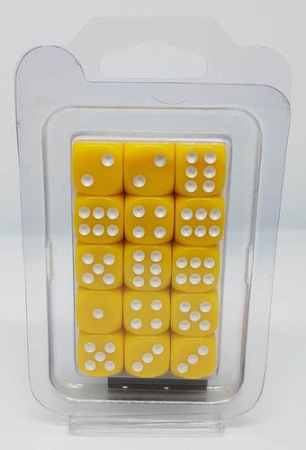 15 Dados 16mm - Opaque Yellow