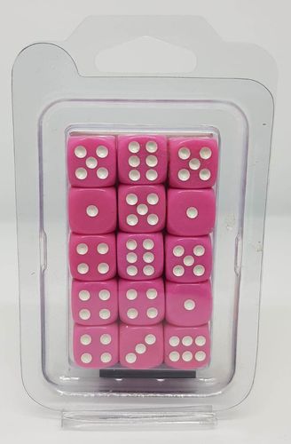 15 Dados 16mm - Opaque Pink
