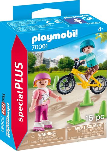 Playmobil 70061 - Special Plus - Niños con Bici y Patines