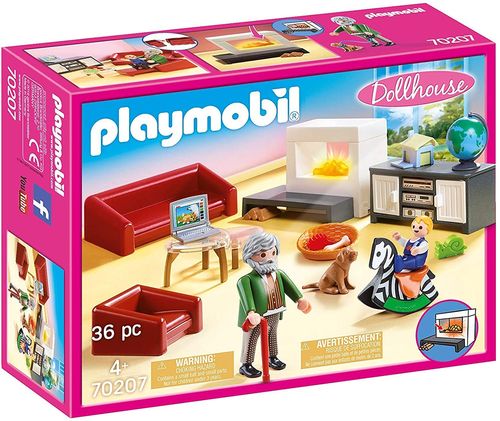 Playmobil 70207 - Dollhouse - Salón, con Efectos de Luz