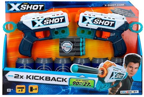 X-Shot 44769 - Pack 2 pistolas Recoil X-Shot Excel + 6 botes