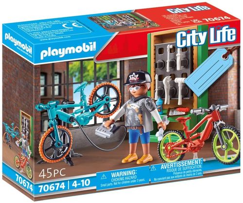 Playmobil 70674 - City Life - Set de Regalo Taller de E-Bicicletas