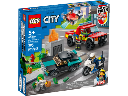 LEGO 60319 - CITY - Rescate de Bomberos y Persecución Policial