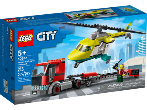 LEGO 60343 - CITY - Transporte del Helicóptero de Rescate