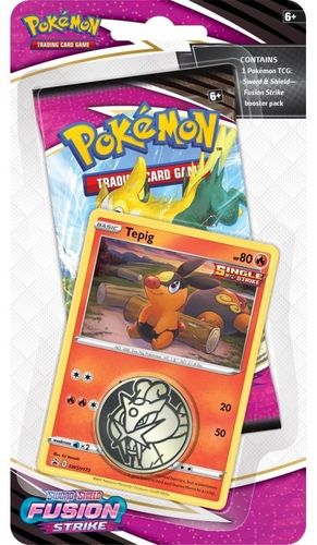 Pokémon - Sword&amp;Shield Fusion Strike - 1 Sobre+1 Promo+1 Moneda  (INGLES)