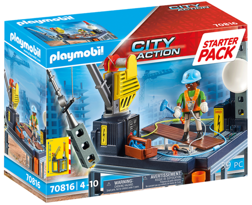 Playmobil 70816 - City Action - Starter Pack Construcción con grúa