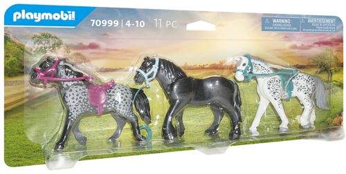 Playmobil 70999 - Country - 3 caballos: Frisón, Knabstrupper y Andaluz