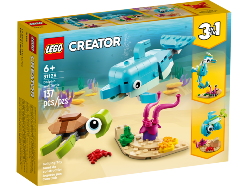 Lego 31128 - 3 en 1 Creator - Delfín y Tortuga
