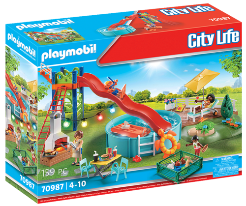 Playmobil 70987 - City Life - Fiesta en la Piscina con Tobogán