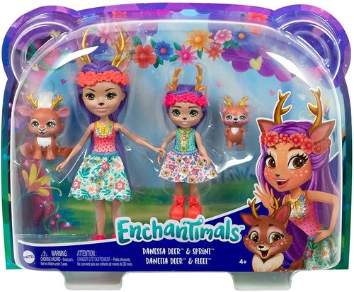 Mattel HCF80 - Enchantimals -  Hermanas Danessa y Danetta Deer