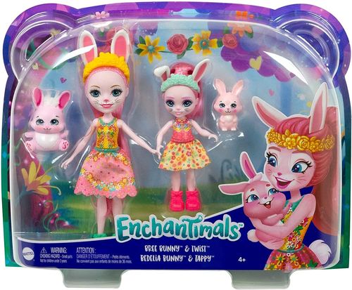 Mattel HCF84 - Enchantimals - Hermanas Bree y Bedelia Bunny