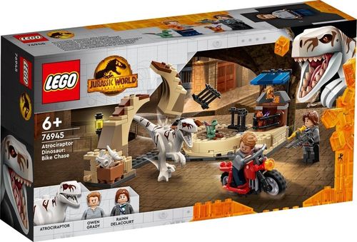 Lego 76945 - Jurassic World - Persecución en Moto del Dinosaurio Atrocirraptor