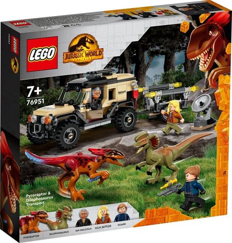 Lego 76951 - Jurassic World - Transporte del Pyrorraptor y el Dilofosaurio