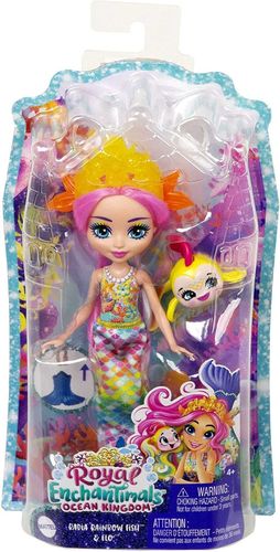 Mattel HCF68 - Royal Enchantimals Ocean Kingdom Radia Rainbow Fish y Flo