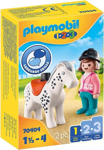 Playmobil 70404 - 1.2.3 - Jinete con Caballo