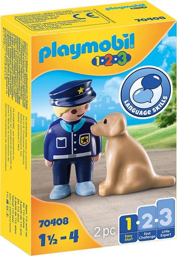 Playmobil 70408 - 1.2.3 - Policía con Perro