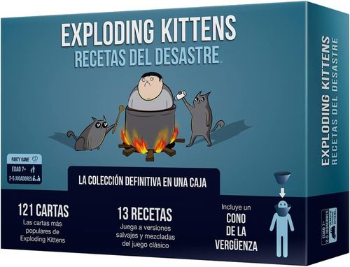 Asmodee EKIRFD01ES - Juego de Cartas - EXPLODING KITTENS RECETAS DEL DESASTRE